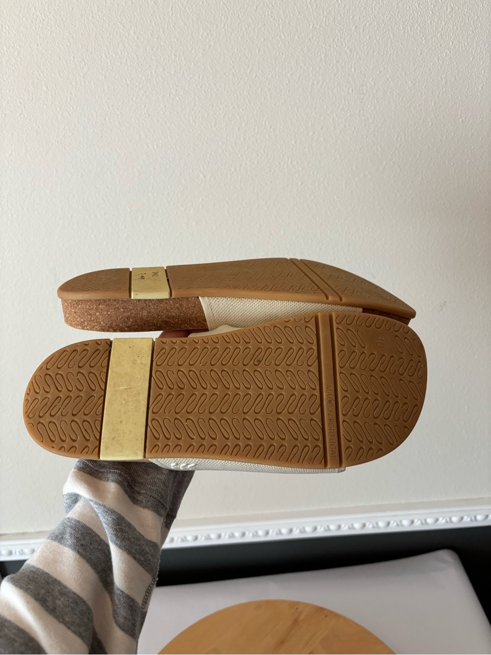 Message Shaw Cream Slide Sandals with Cork Footbed Size 10 - Picture 8 of 10
